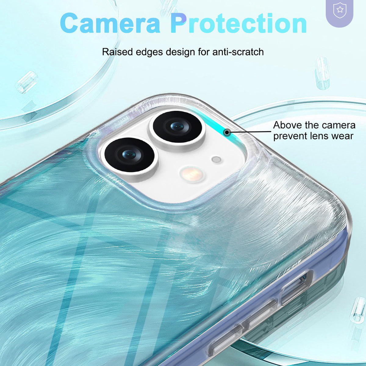 For iPhone 11 Feather Pattern Case Gradient PC+TPU Protective Phone Cover with Screen Protector For iPhone 11 Feather Pattern Case Gradient PC+TPU Protective Phone Cover with Screen Protector